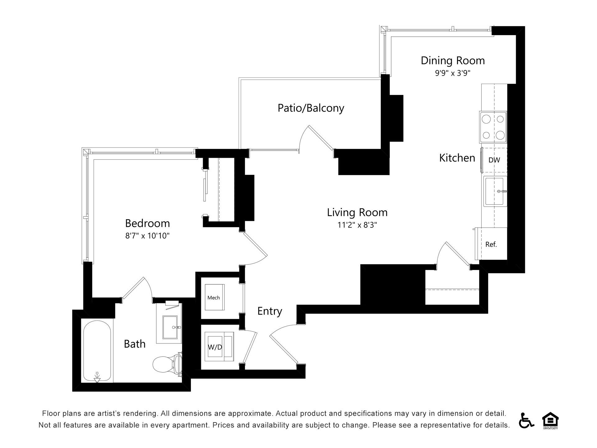 Floor plan layout diagram for A26